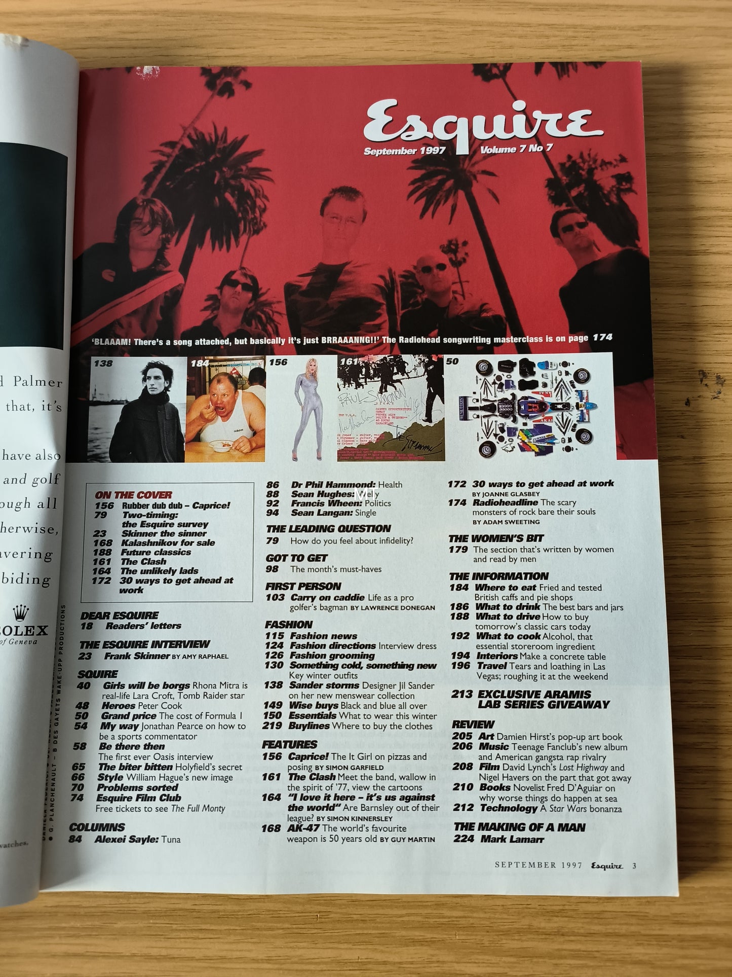 ESQUIRE Magazine September 1997 (1106) POSTER Caprice The Clash