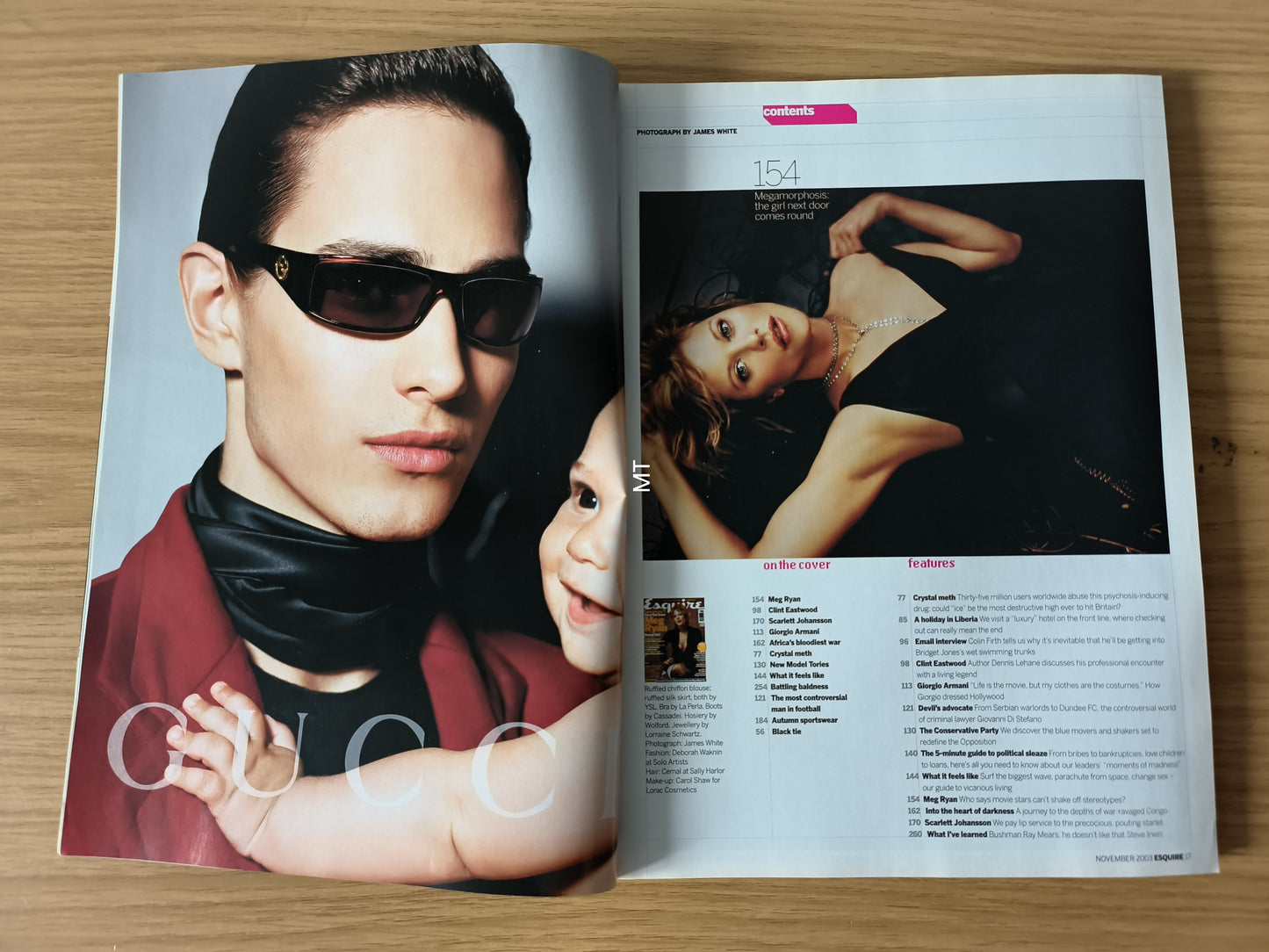 ESQUIRE Magazine November 2003 RARE (1106) Meg Ryan Scarlett Johansson Clint Eastwood
