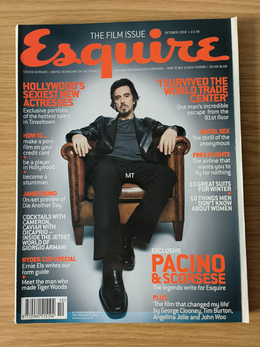ESQUIRE Magazine October 2002 RARE (1106) Al Pacino George Clooney Angelina Jolie
