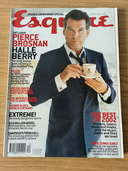 ESQUIRE Magazine December 2002 RARE (1106) PIERCE BROSNAN Halle Berry Samantha Morton Joe Calzaghe