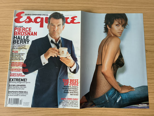 ESQUIRE Magazine December 2002 RARE (1106) PIERCE BROSNAN Halle Berry Samantha Morton Joe Calzaghe