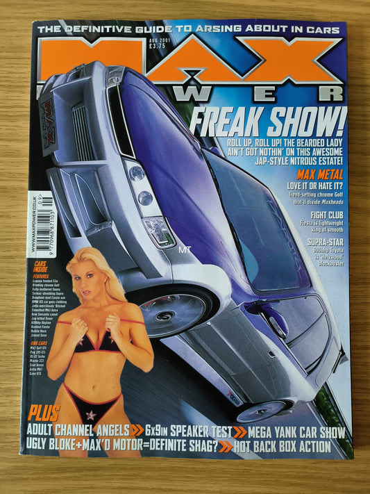 MAX POWER Magazine August 2001 (1107) MK1 Golf GTi Mazda Astra Saxo