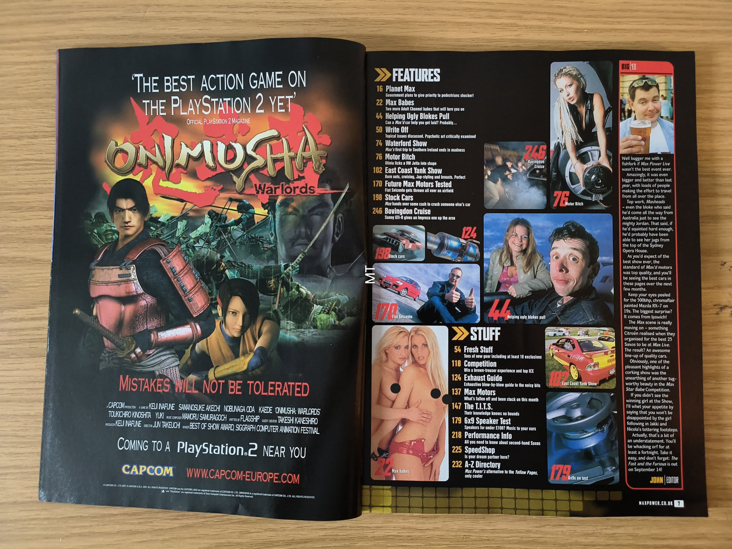 MAX POWER Magazine August 2001 (1107) MK1 Golf GTi Mazda Astra Saxo