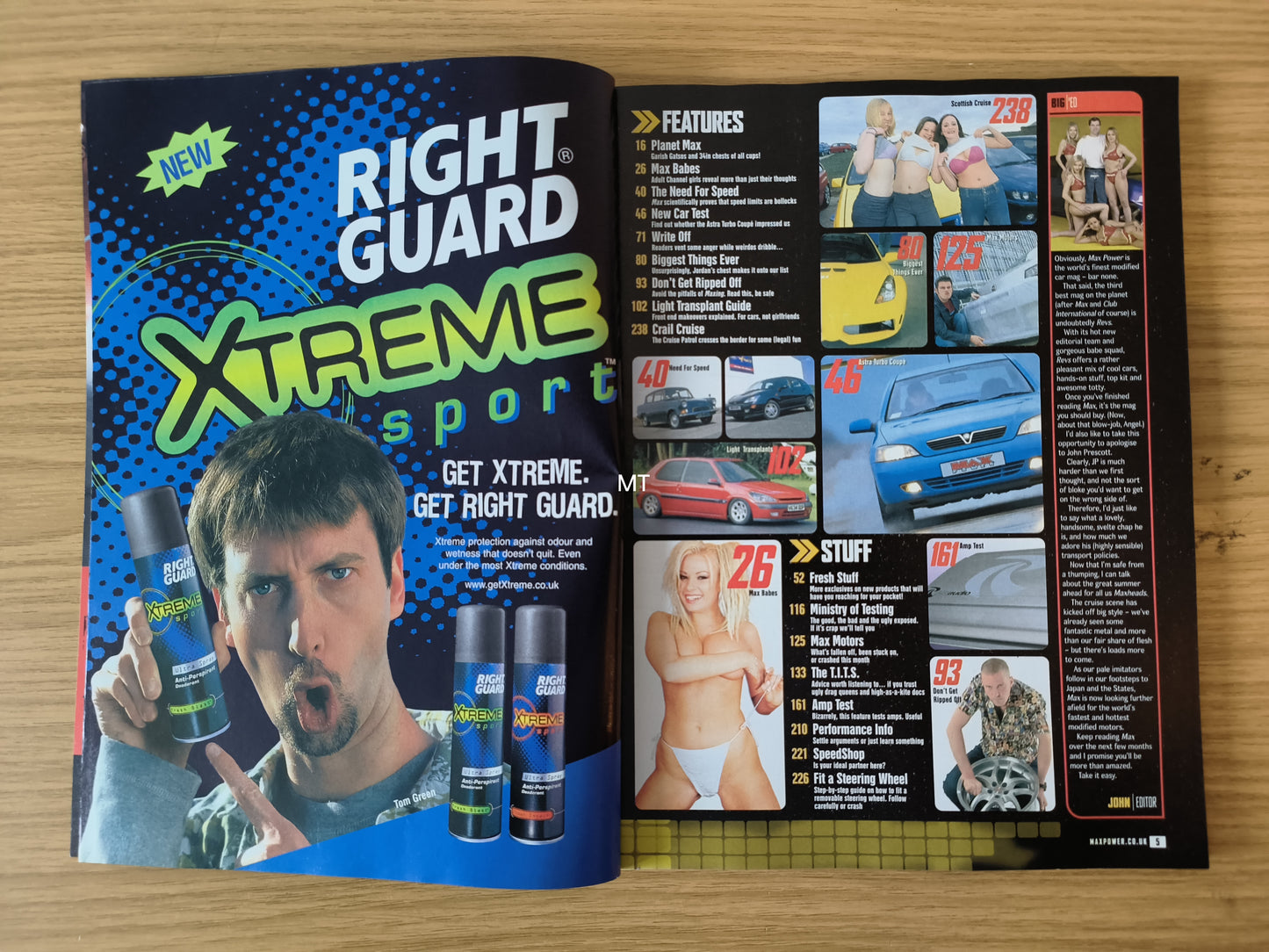 MAX POWER Magazine July 2001 (1107) Ellen Impreza Civic MR2 Pug 309 Corrado