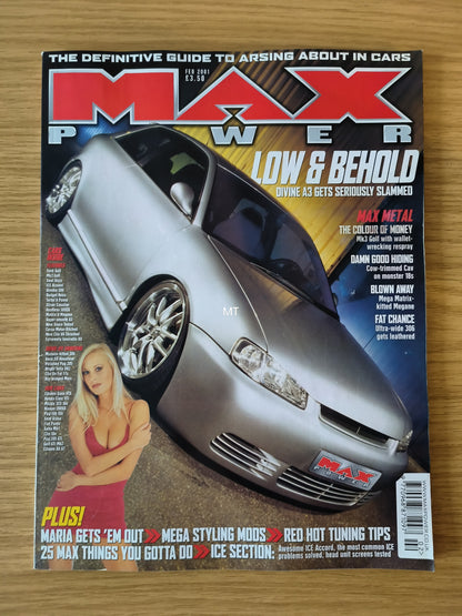 MAX POWER Magazine February 2001 (1107) Maria Sherrif Citroen Jordan Vauxhall