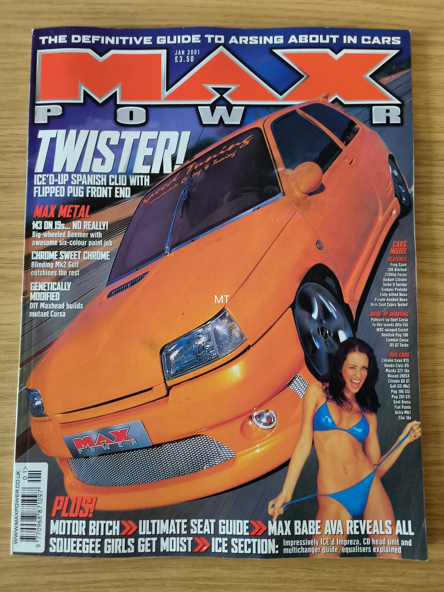 MAX POWER Magazine January 2001 (1107) Ava Saxo Citroen Twingo Nissan