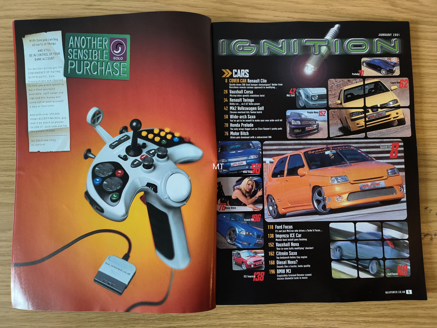 MAX POWER Magazine January 2001 (1107) Ava Saxo Citroen Twingo Nissan