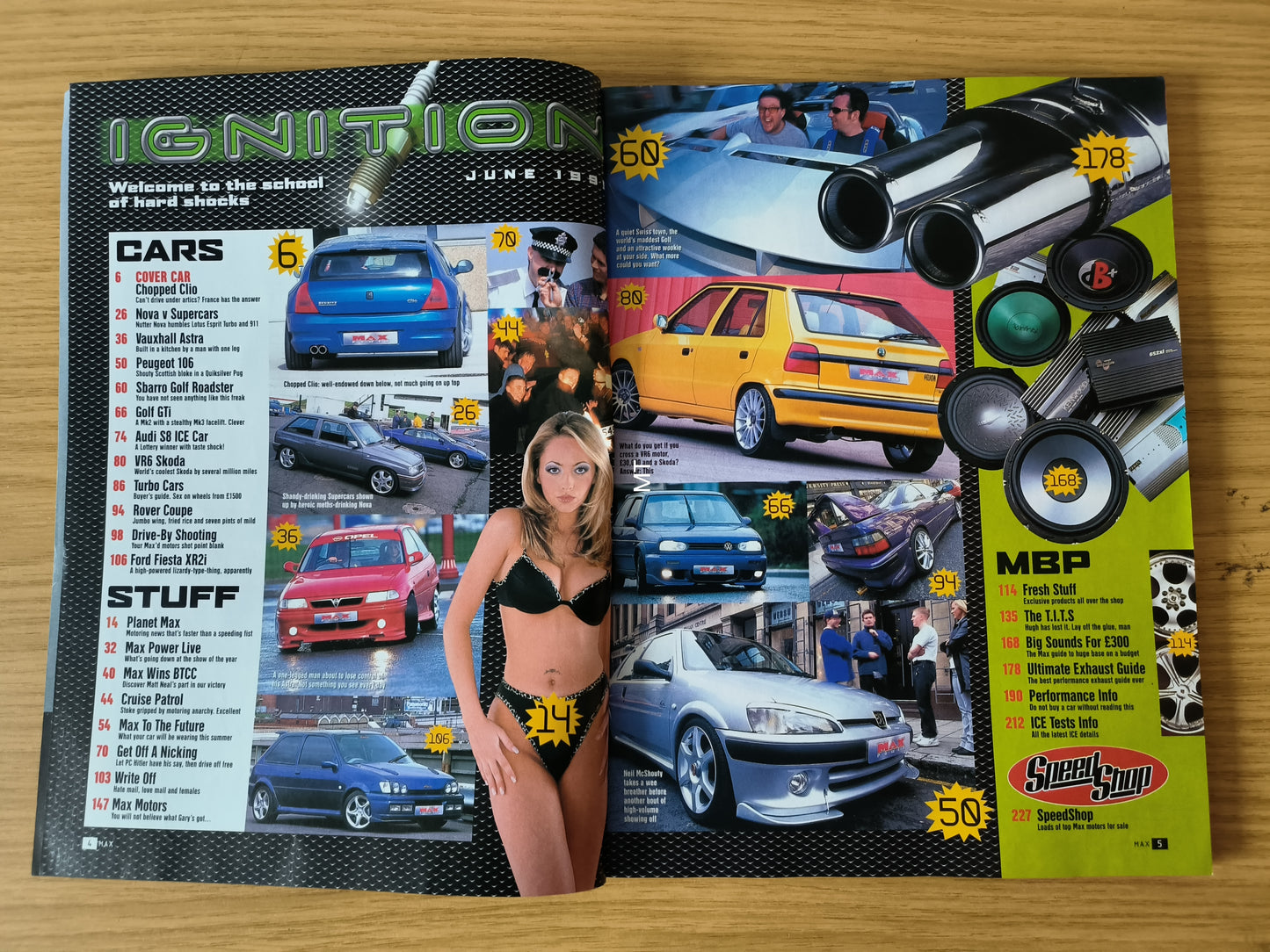 MAX POWER Magazine June 1999 (1108) Golf GTi Audi S8 Ford Fiesta XR2i