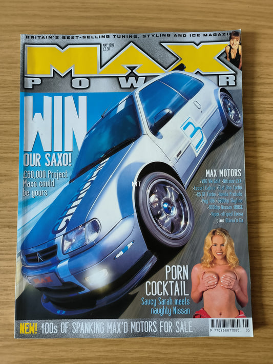 MAX POWER Magazine May 1999 (1108) Skyline GTR Golf VR6 Renault 5 GT Turbo