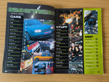 MAX POWER Magazine April 1999 (1108) Golf VR6 RS2000 Vw Polo Renualt 19 ICE