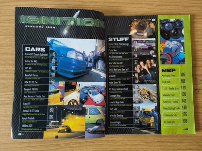 MAX POWER Magazine January 1999 (1108) Cabrio 4x4 Cossie, Astra, 205, Corsa, 106, BMW