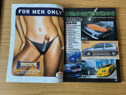 MAX POWER Magazine September 2000 (1109) Gemma Jones Sierra Cosworth Supra Max Babe