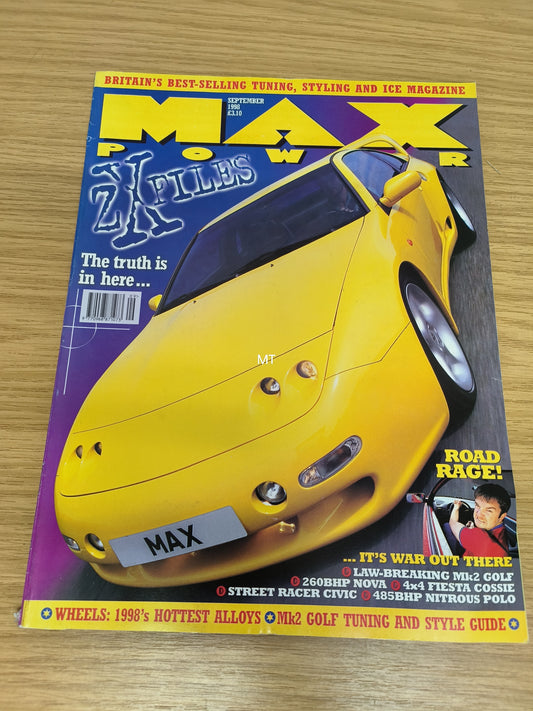 MAX POWER Magazine September 1998 (1110) MK2 Golf Nova Fiesta Cossie Civic
