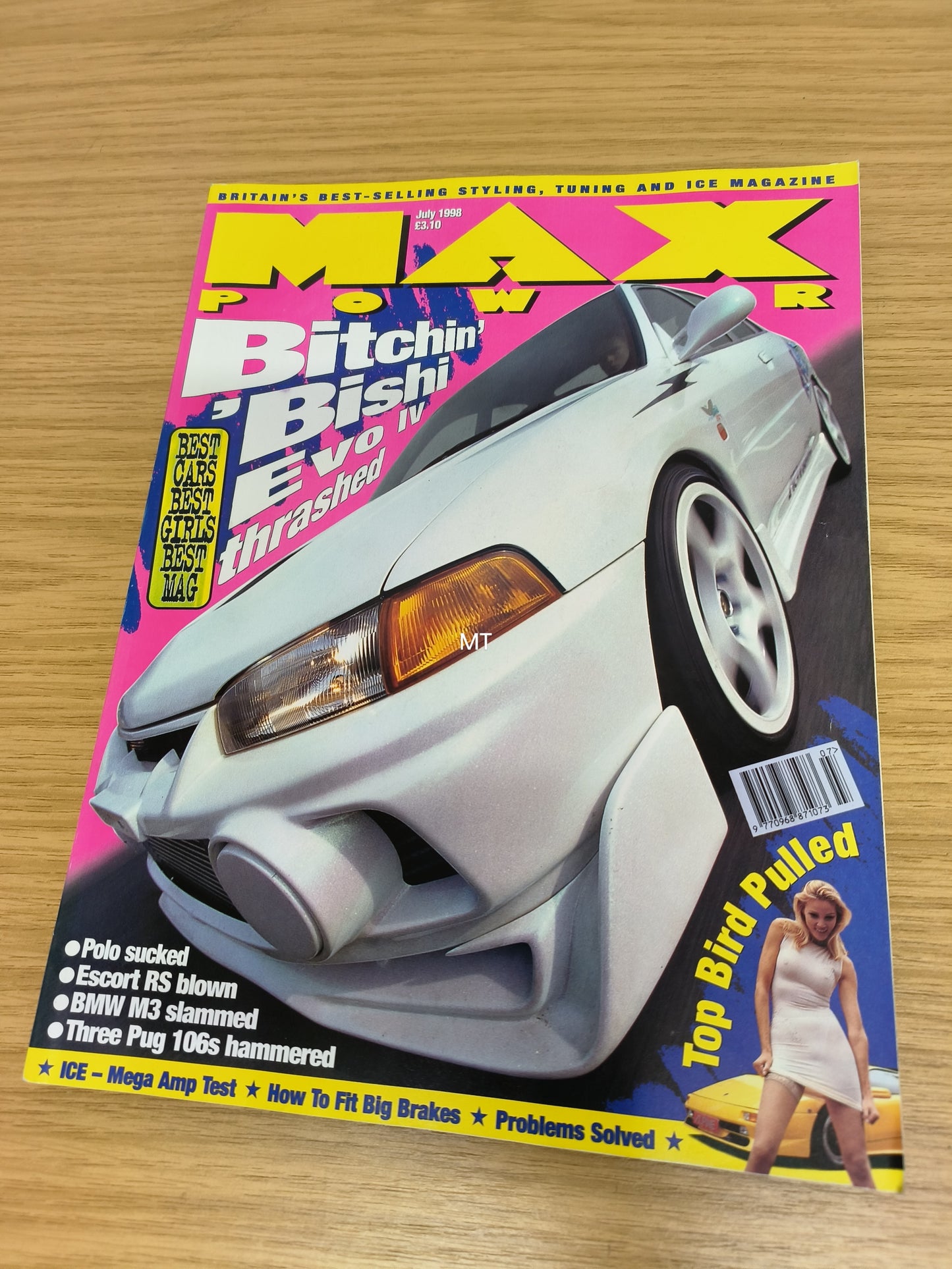 MAX POWER Magazine July 1998 (1110) Volkswagen Scirocco BMW 323 Honda Prelude
