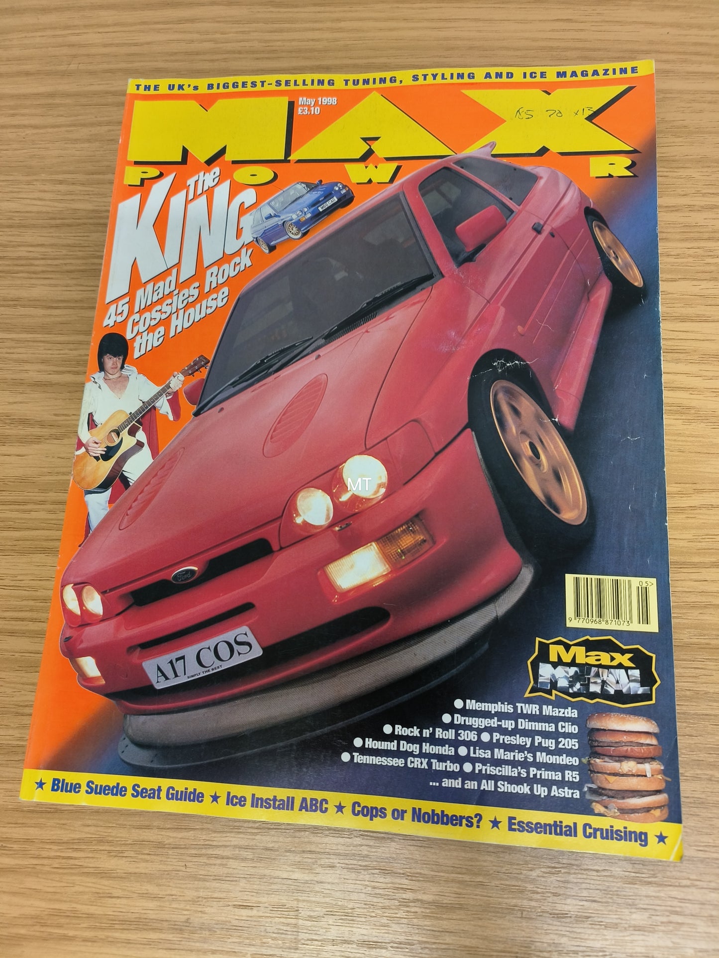 MAX POWER Magazine May 1998 (1110) Renault 5 Honda Civic Mazda 323 Escort Coswort