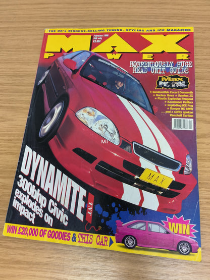 MAX POWER Magazine February 1998 (1110) Dynamite Honda Civic
