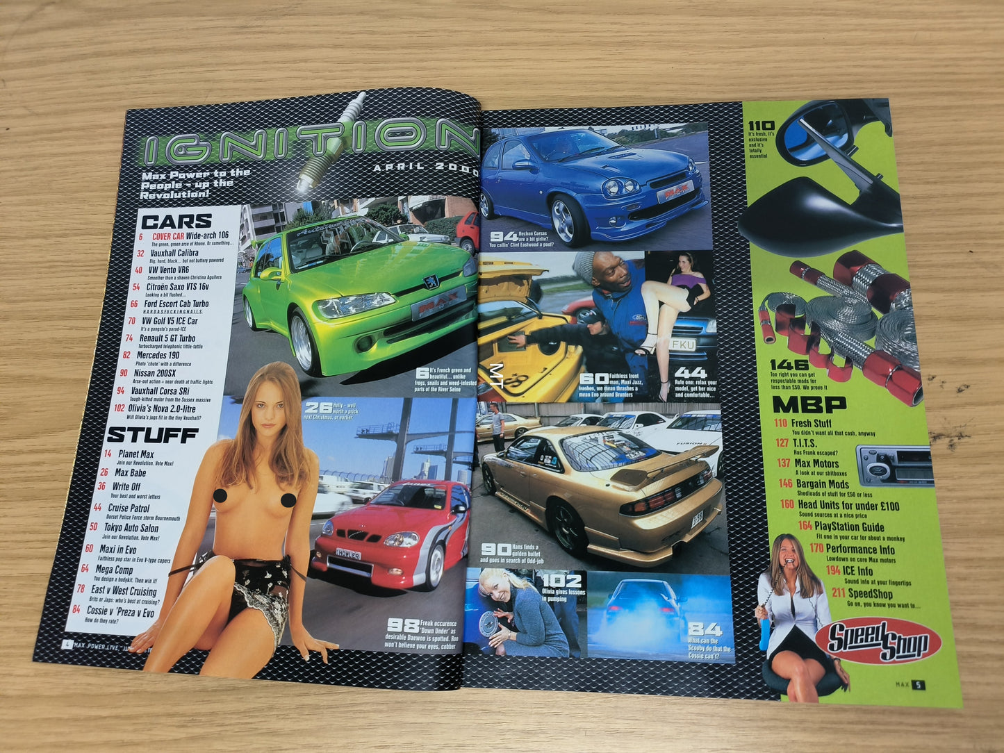 MAX POWER Magazine April 2000 (1111) Cosworth Gti-R Evo Max Holly McGuire