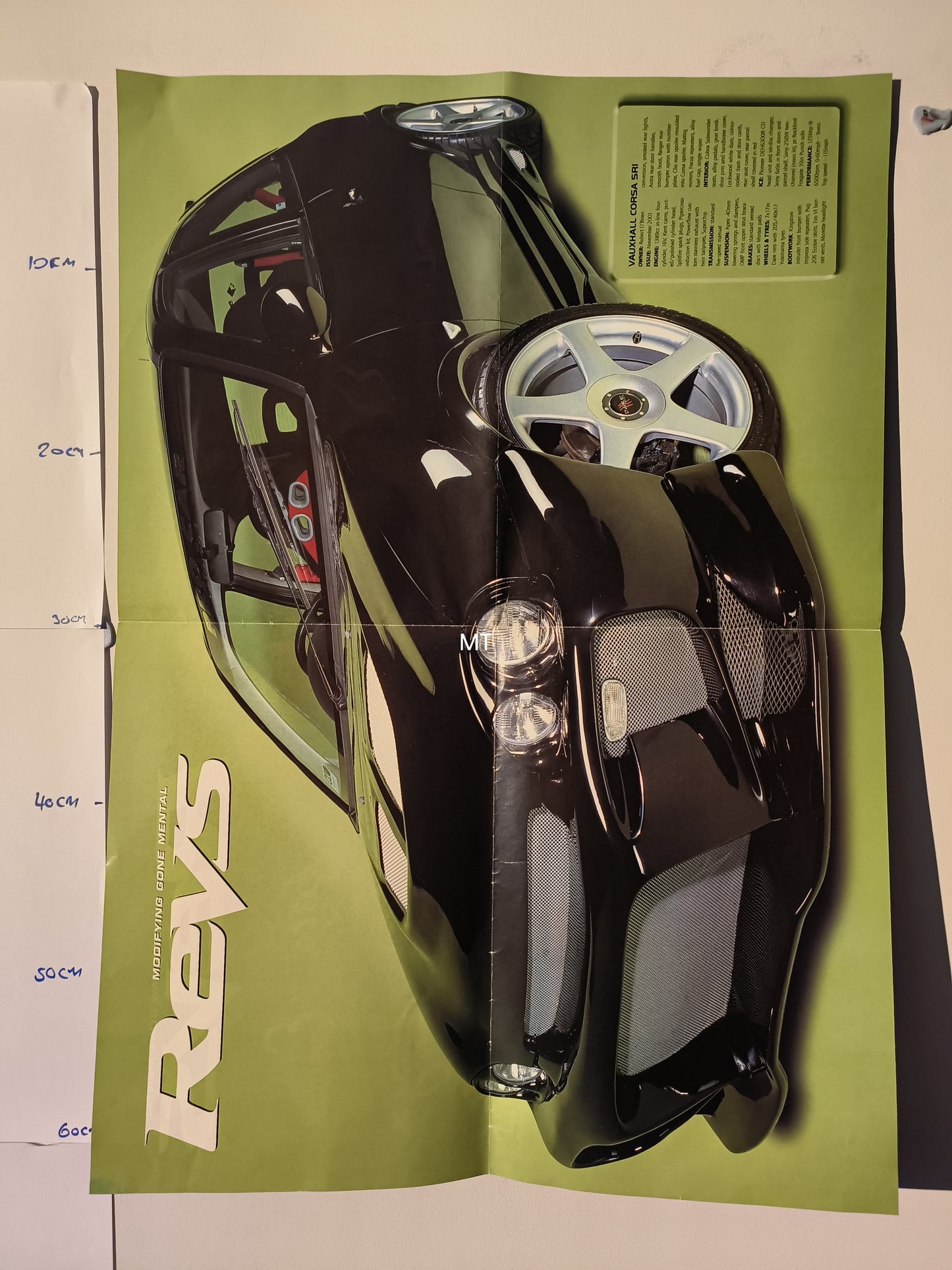 REVS Magazine POSTER Vauxhall Corsa SRI RARE (1113)