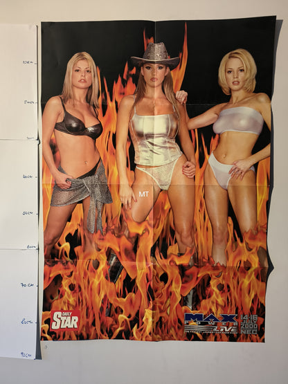 MAX POWER Magazine POSTER Jordan Jakki Degg LARGE RARE (1113)