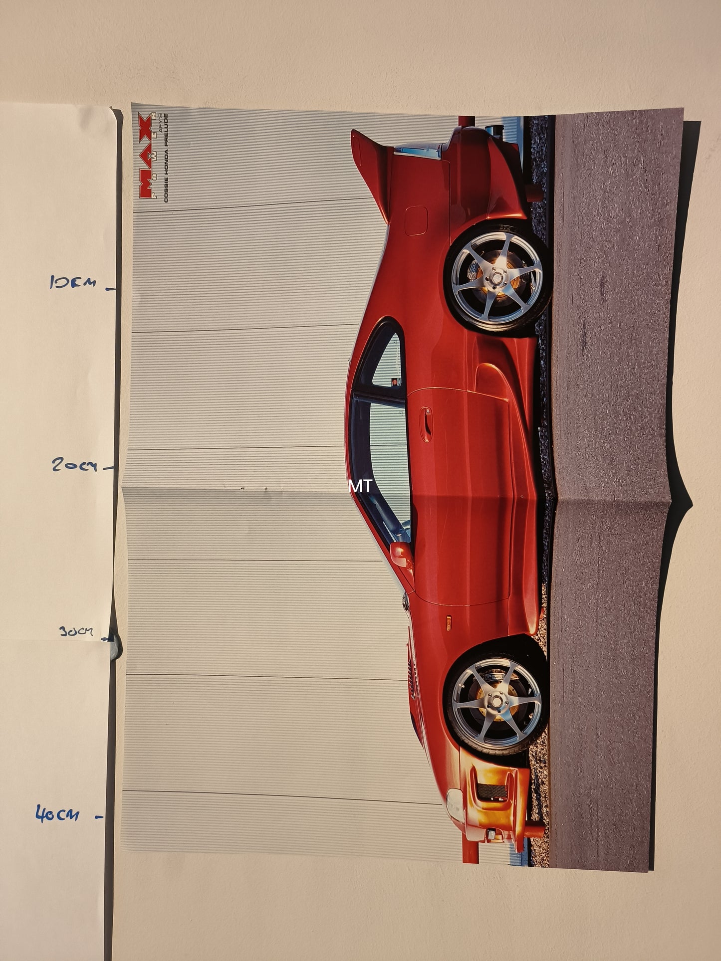 MAX POWER Magazine POSTER Cossie Honda Prelude / BMW LARGE RARE (1113)
