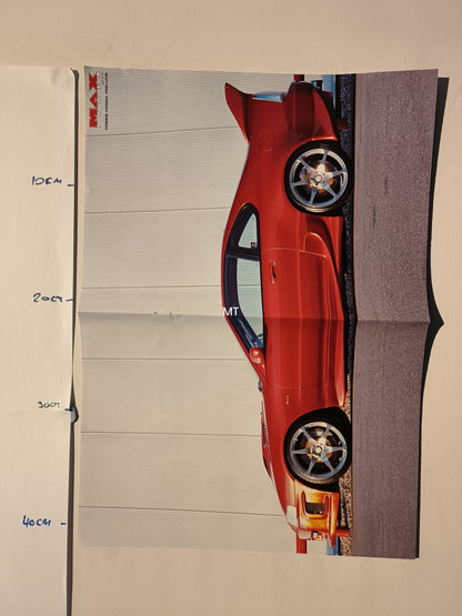 MAX POWER Magazine POSTER Cossie Honda Prelude / BMW LARGE RARE (1113)