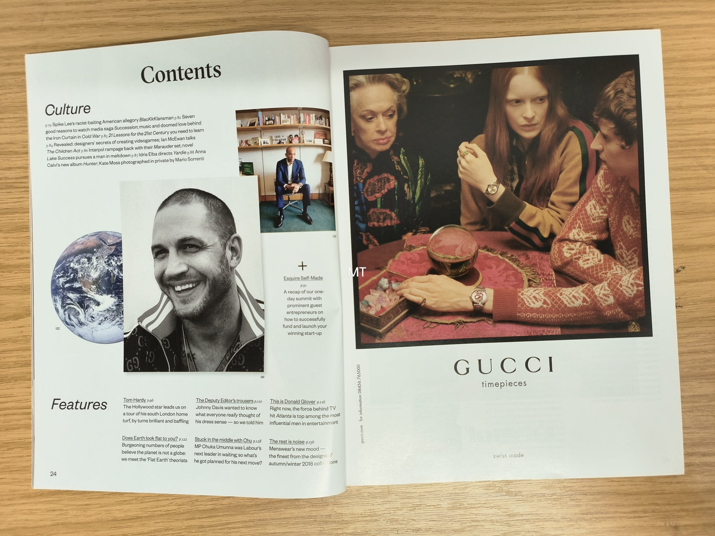 ESQUIRE Magazine September 2018 SUBSCRIBER (1115) TOM HARDY GUCCI GREG WILLIAMS DONALD GLOVER