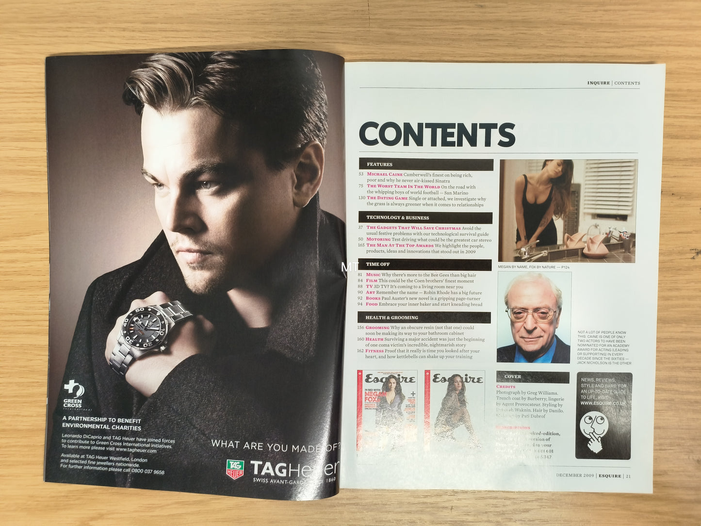 ESQUIRE Magazine December 2009 SUBSCRIBER (1115) Megan Fox Michael Caine
