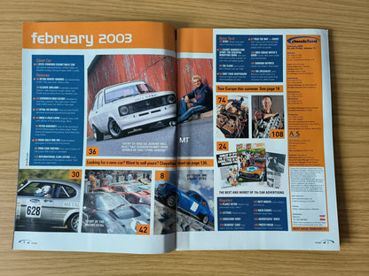 CLASSIC FORD Magazine February 2003 (1117) Coswoth MK2 Fiesta XR2 GT40