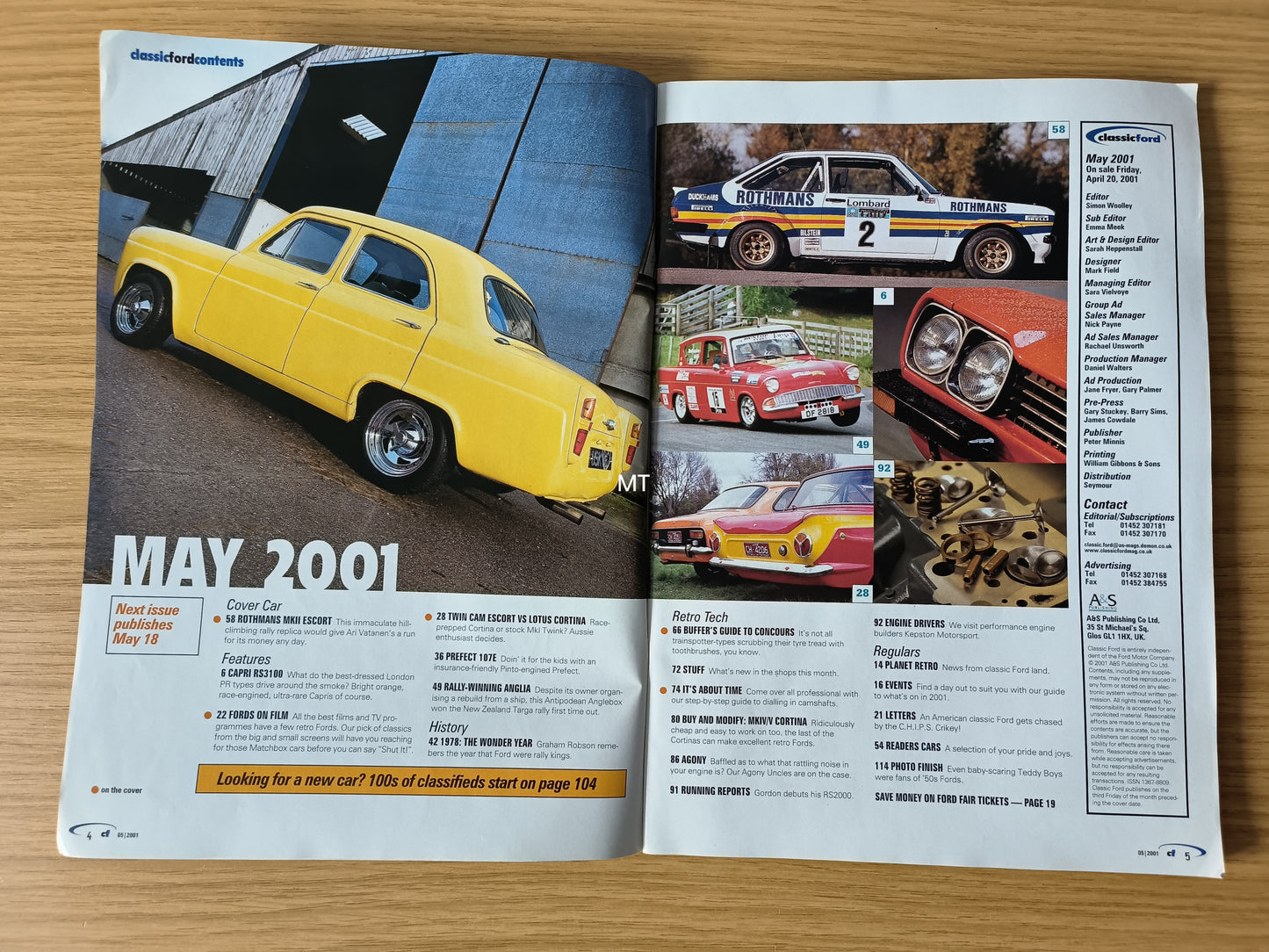 CLASSIC FORD Magazine May 2001 (1117) Escort Lotus Cortina Cortina
