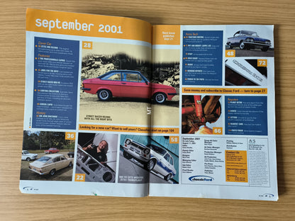 CLASSIC FORD Magazine September 2001 (1117) Escort RS20001 MKI RS