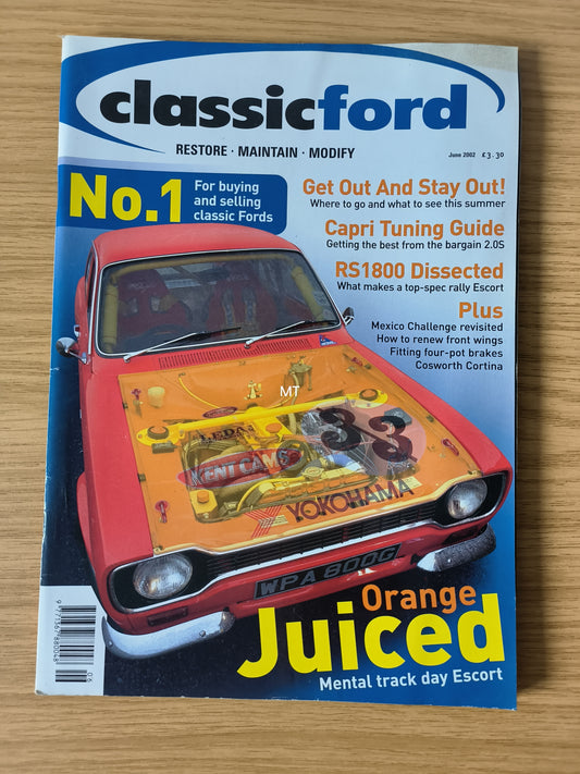 CLASSIC FORD Magazine June 2002 (1117) Escort Orion Cortina Capri Granada XR RS