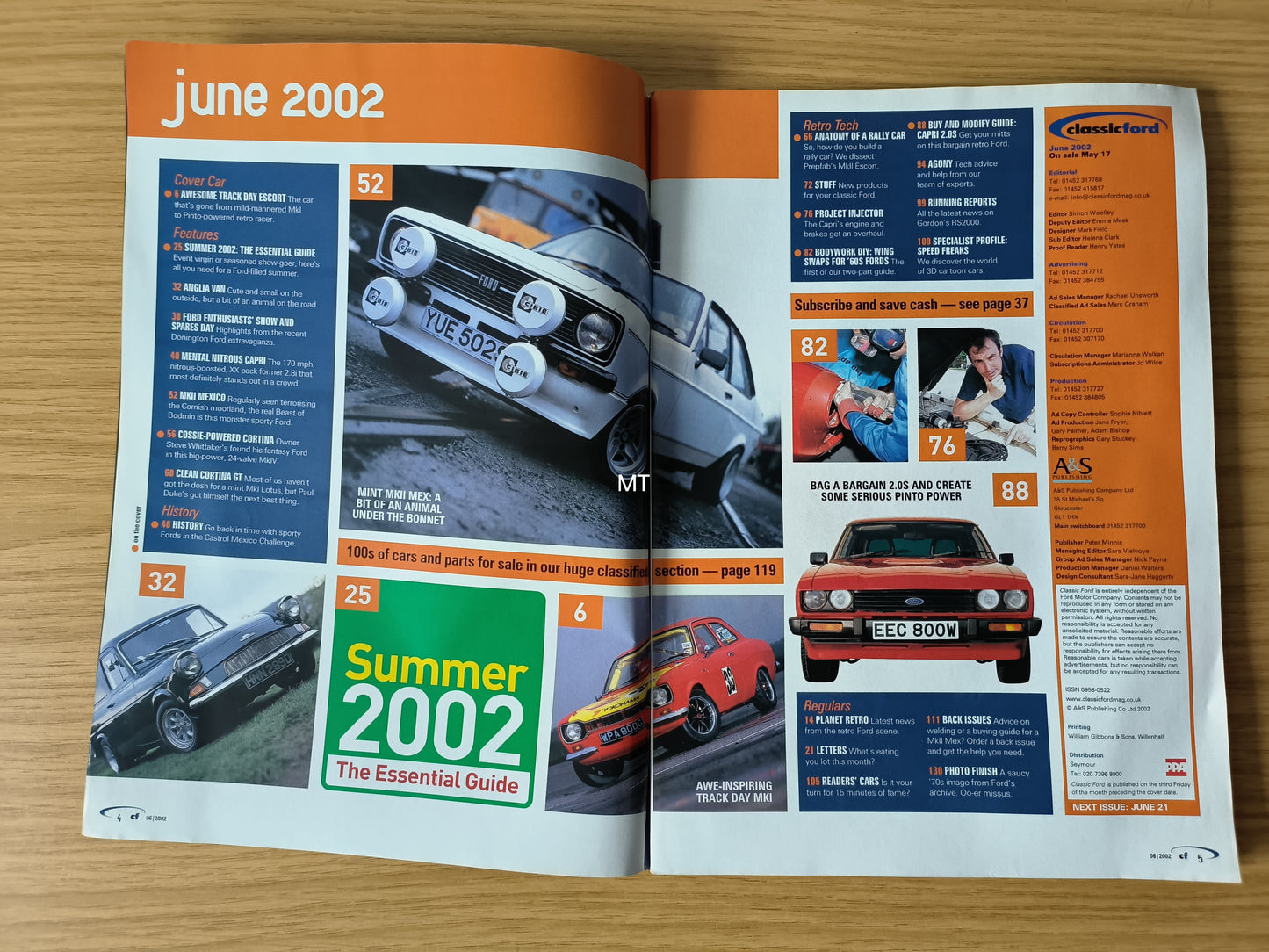 CLASSIC FORD Magazine June 2002 (1117) Escort Orion Cortina Capri Granada XR RS