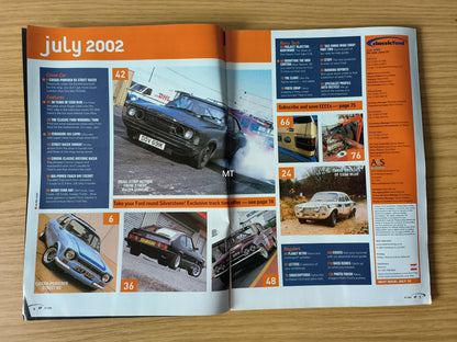 CLASSIC FORD Magazine July 2002 (1117) POSTER Capri 4x4 Escort Cortina + Cosworth