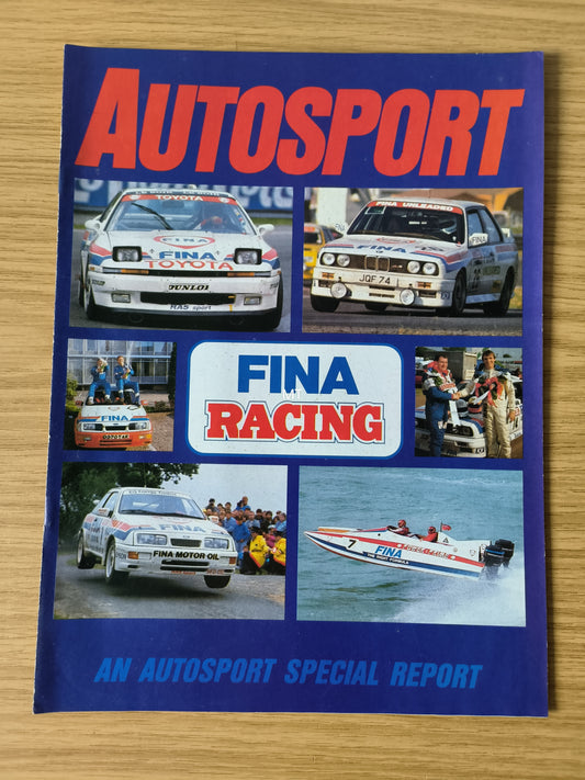 Autosport Magazine (RARE)(1118) FINA Racing Special Report BMW E30 M3 Sierra Cosworth Toyota Official Guide 1980s