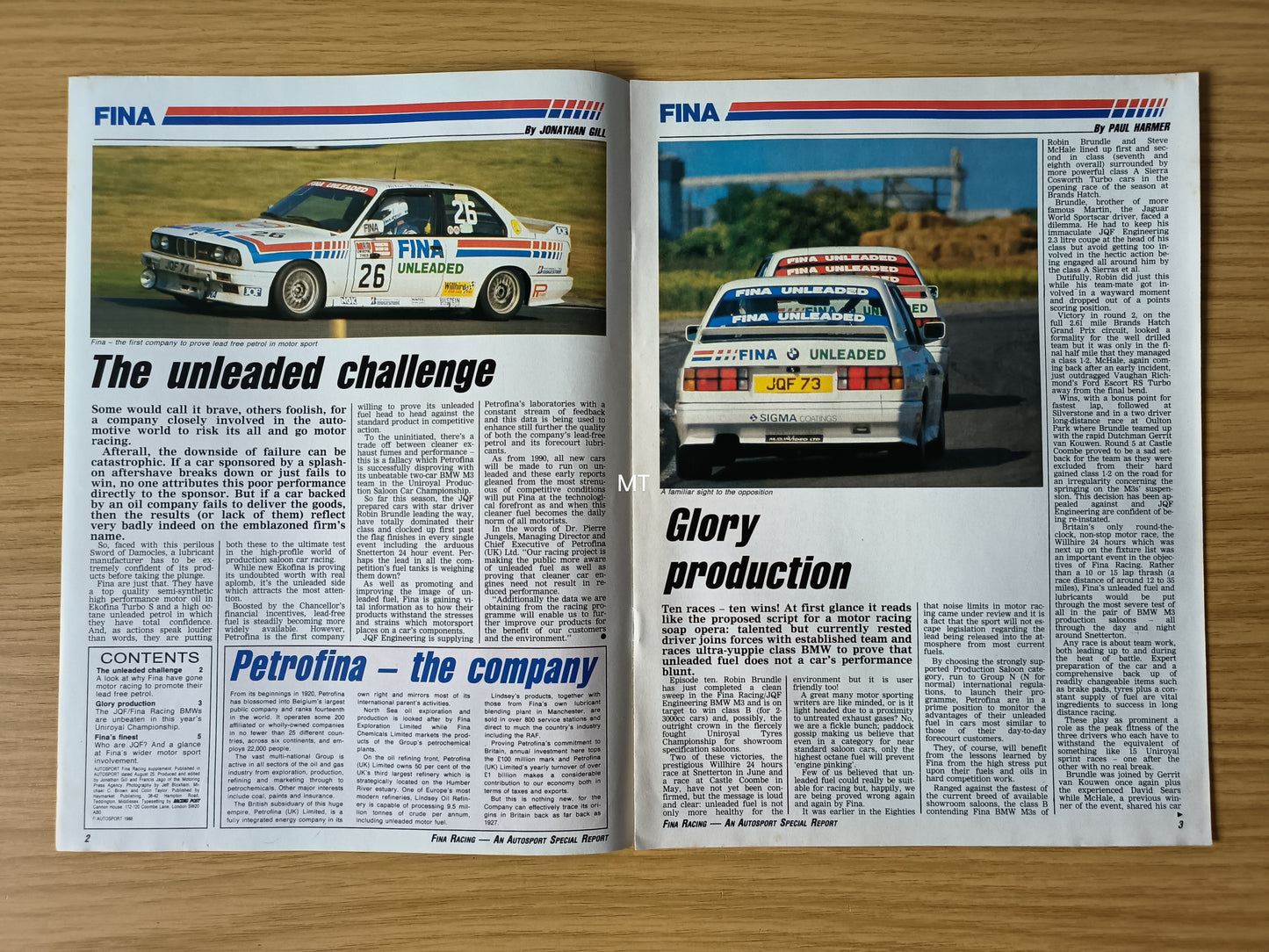 Autosport Magazine (RARE)(1118) FINA Racing Special Report BMW E30 M3 Sierra Cosworth Toyota Official Guide 1980s