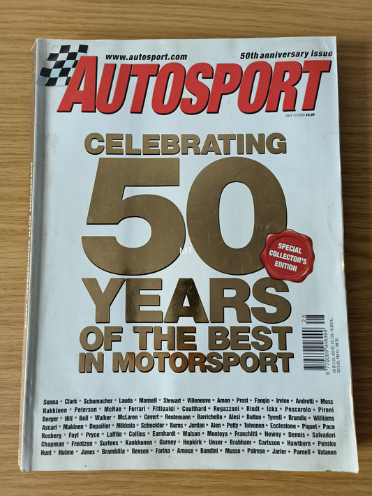 Autosport Magazine 50th Anniversary Issue July 13 2000 (RARE)(1118) 50 Years of Motorsport F1 Senna Schumacher