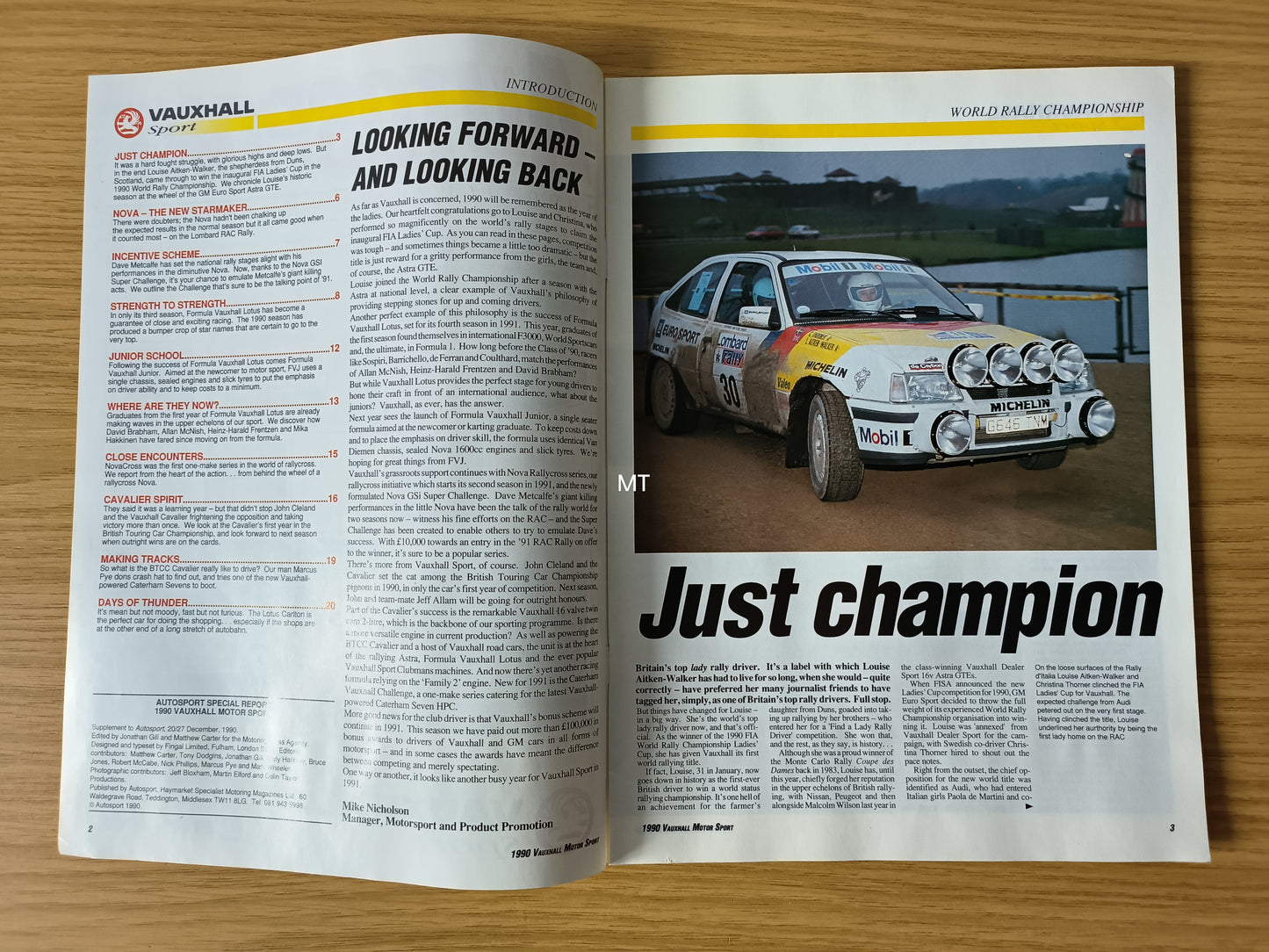 Autosport Magazine 1990 (RARE)(1118) Vauxhall Motor Sport Special Report | BTCC Cavalier Nova Rally | Rare Issue