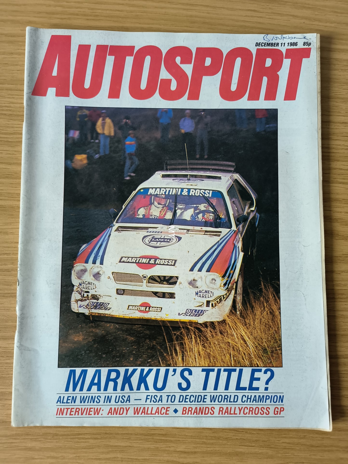 Autosport Magazine 11 Dec 1986 (RARE)(1118) Markku Alen Lancia Delta S4 Olympus Rally Rallycross GP