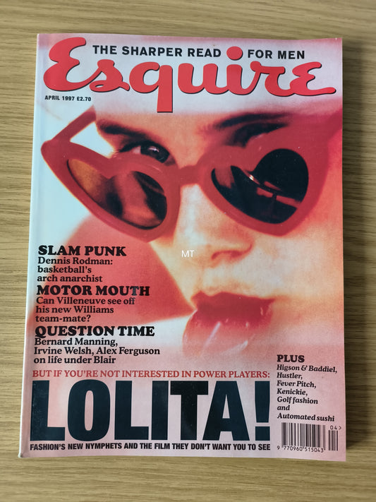 ESQUIRE Magazine April 1997 (RARE)(1122) Dennis Rodman Lolita Alex Ferguson Irvine Walsh