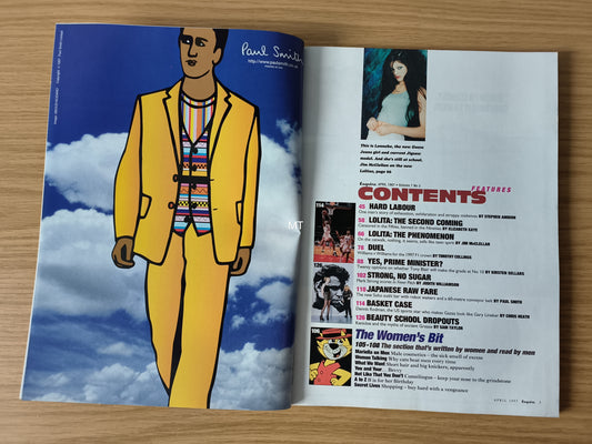 ESQUIRE Magazine April 1997 (RARE)(1122) Dennis Rodman Lolita Alex Ferguson Irvine Walsh