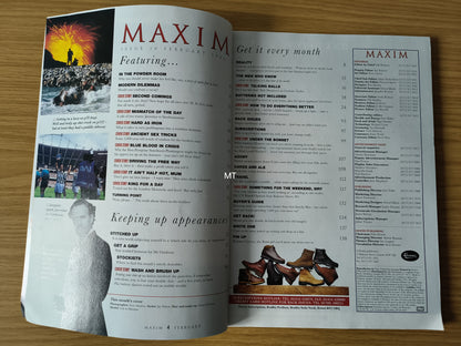 MAXIM Magazine February 1996 | Susan Amis | Barbara Carrera | 90s Men’s Lifestyle Collectible