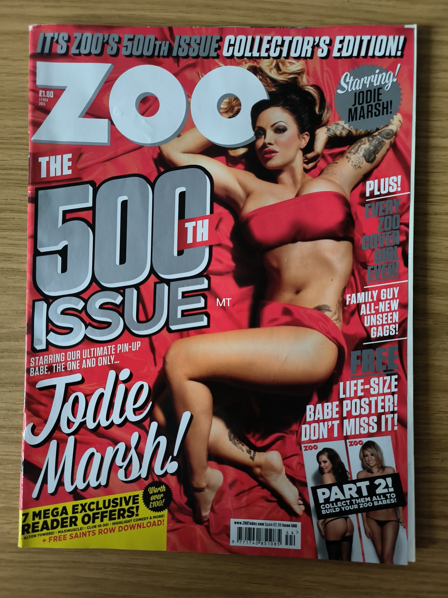 ZOO Magazine 1–7 November 2013 | Jodie Marsh | 500th Issue Collector’s Edition | Life-Size Poster
