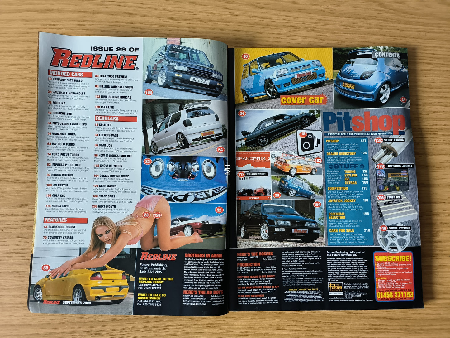 Redline Magazine September 2000 | Nice Pair Issue | Cool 5 Turbo | Tigra | Turbo Polo | Hybrid Nova