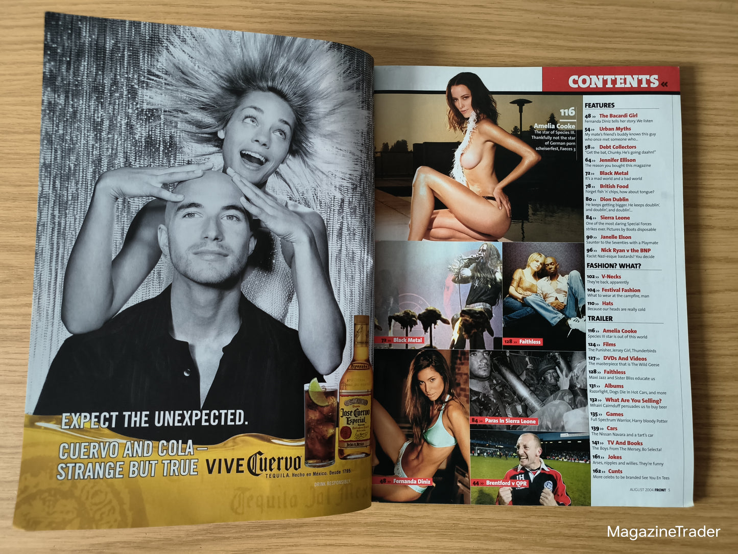 FRONT Magazine August 2004 #72 Jennifer Ellison Amelia Cooke Janelle Ellson Fernanda Diniz Anna Taverner