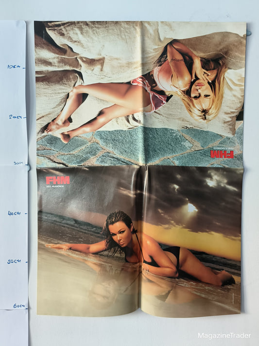 FHM Poster Double Sided Alyson Hannigan Pamela Anderson Nell McAndrew Fold Out