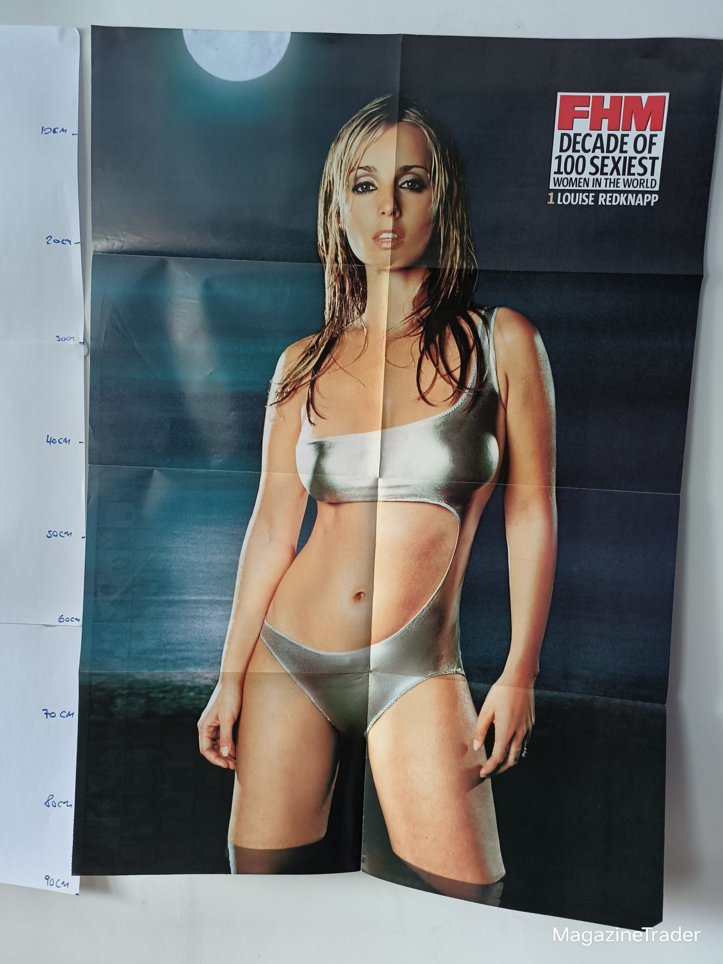 FHM Poster Double Sided Louise Redknapp 100 Sexiest Women Decade Grid Fold Out