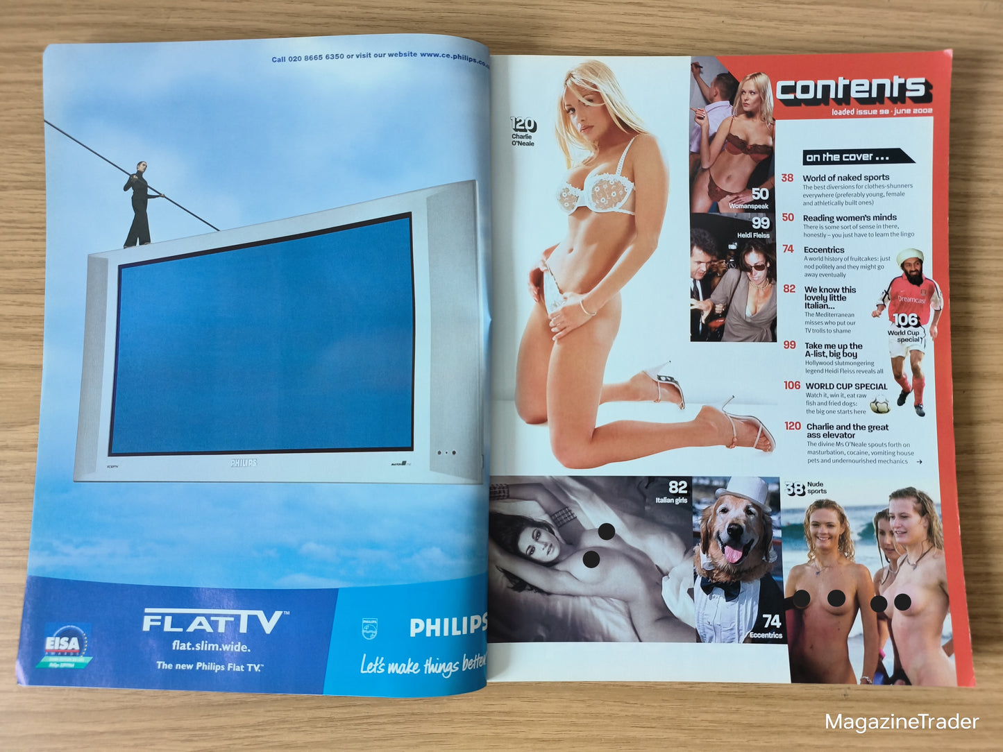 Loaded Magazine June 2002 Charlie O'Neale World Cup Special Model Amy Nuttall