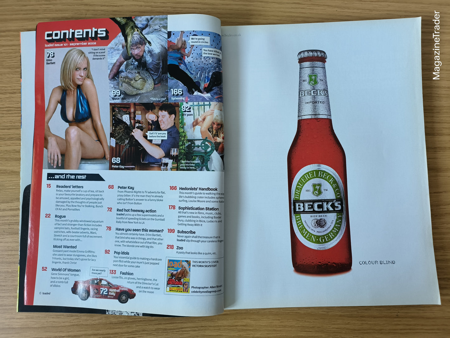 Loaded Magazine September 2002 Victoria Silvstedt POSTER Kelly Brook Charlie O'Neale