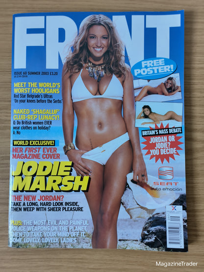 FRONT Magazine August 2003 Jodie Marsh Jordan Model Poster Hooligans