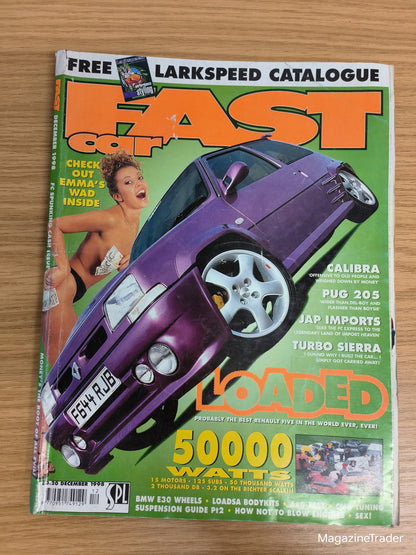 Fast Car Magazine December 1998 Emma Model Renault 5 Turbo Sierra 50000 Watts